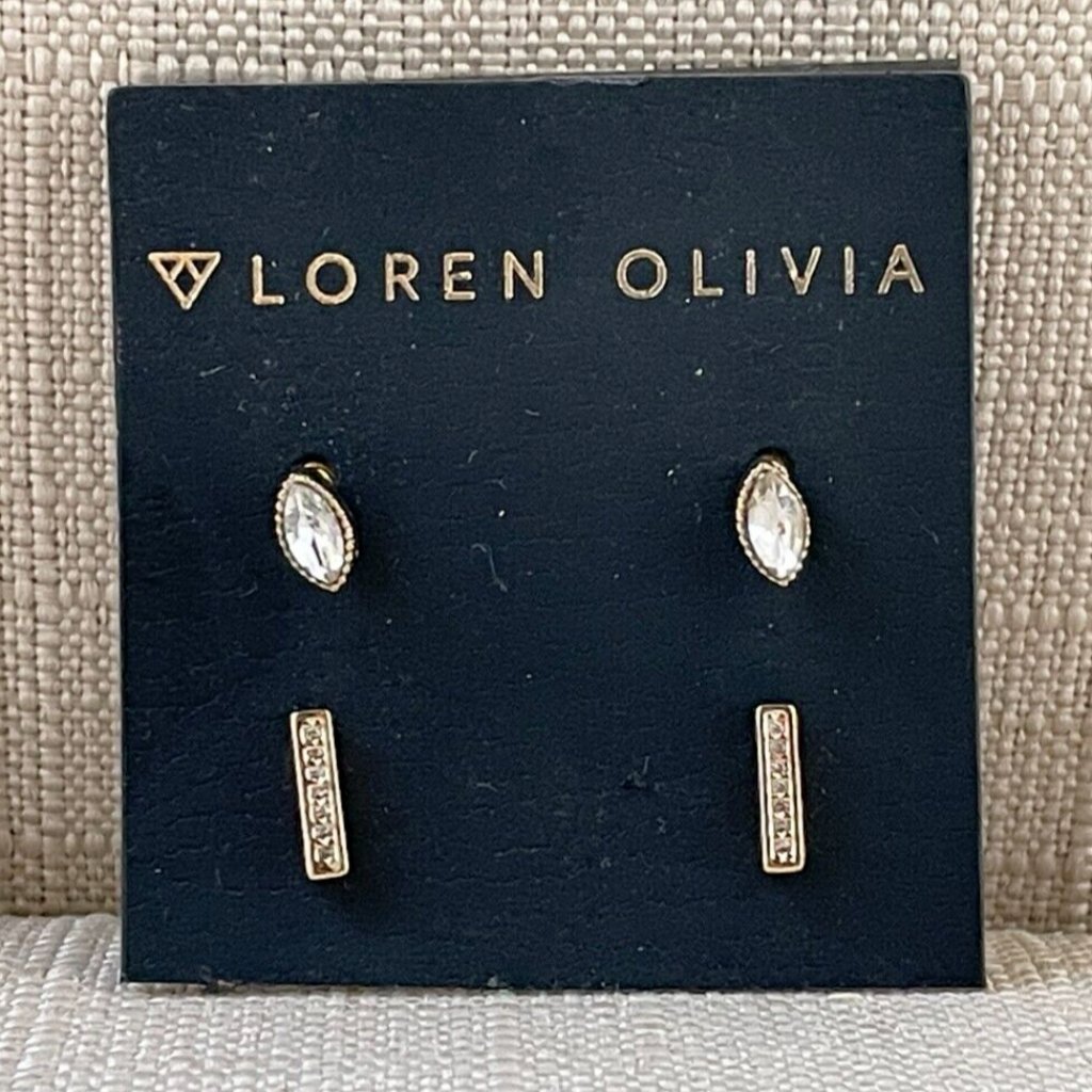 Loren Olivia Women Earrings Stud Small Earrings Jewelry New Set Of 2 Earrings